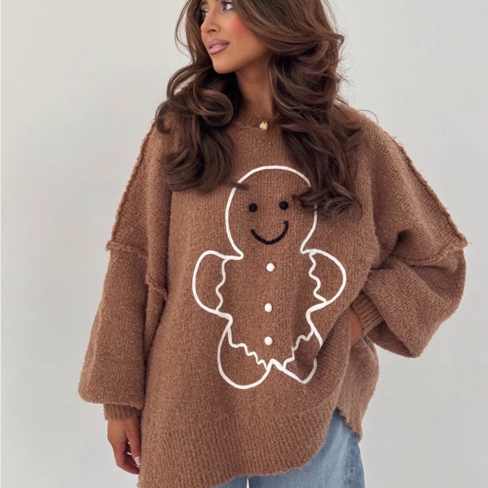 Cozy Brown Gingerbread Sweater